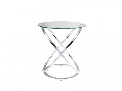 Стіл журнальний Eos C Прозорий / Хром Signal